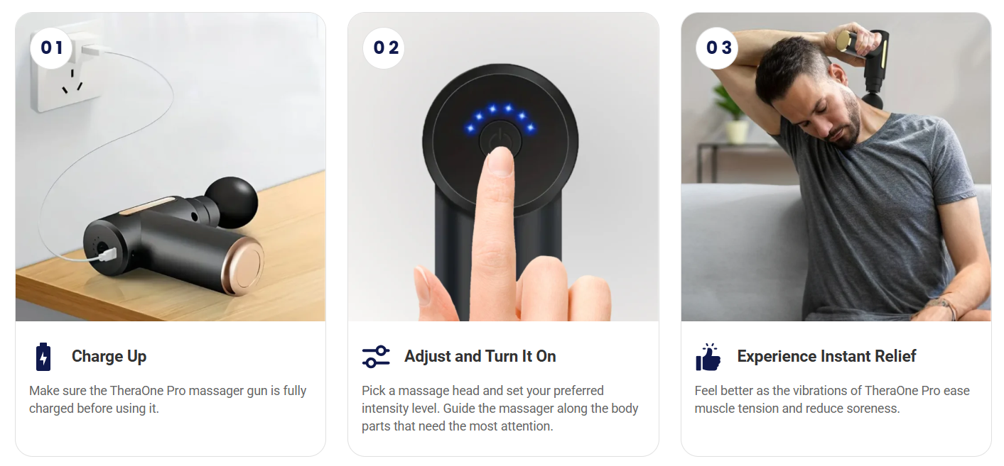 TheraOne Pro Massage Gun UK Use