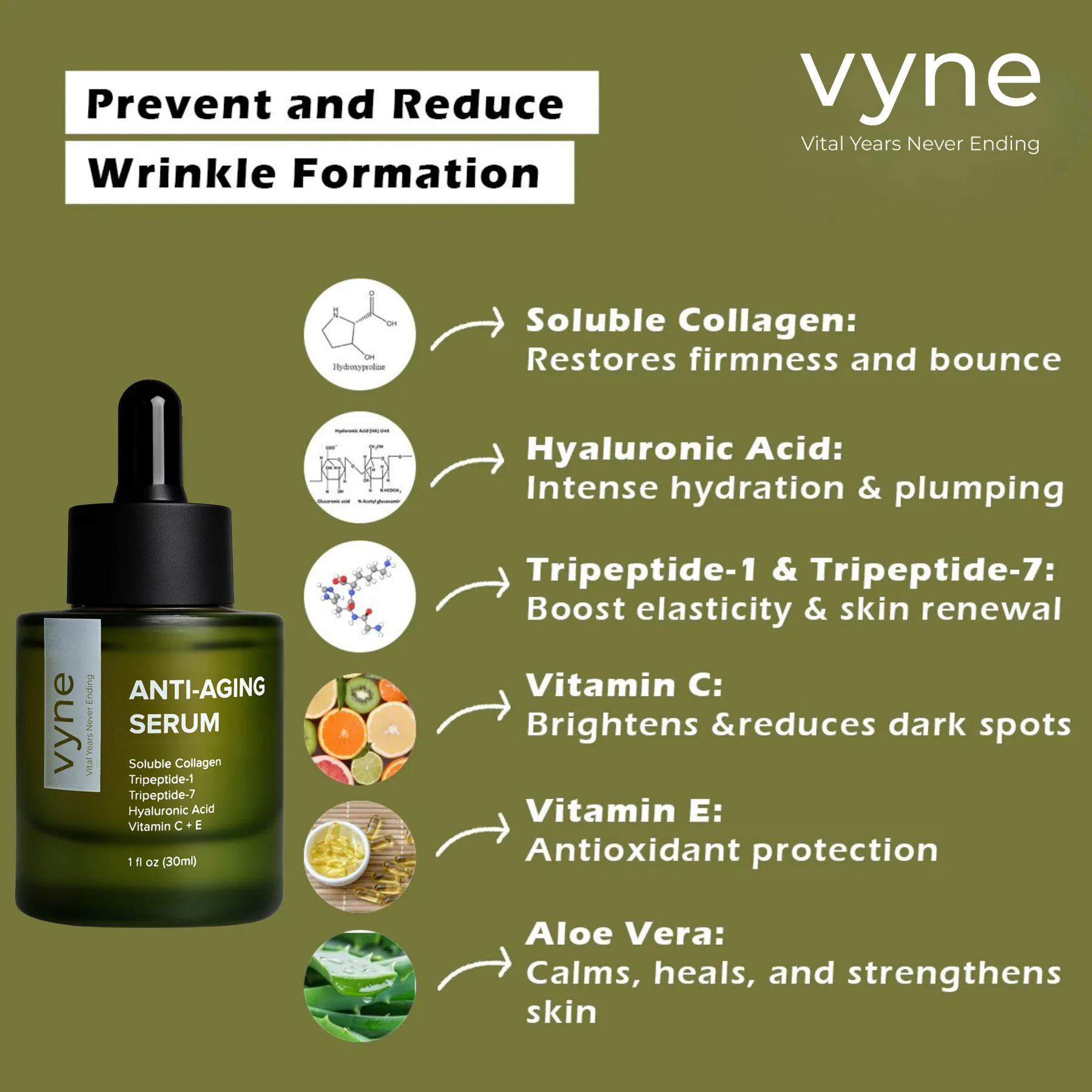 VYNE Anti-Aging Serum-Ingredients