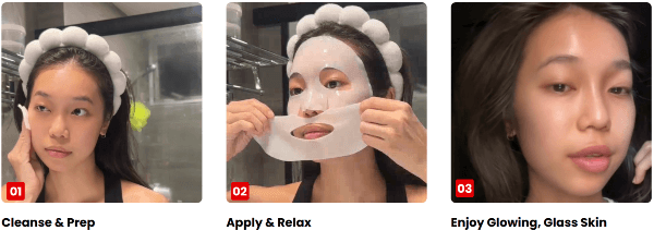 Glokore-Bio-Collagen-Mask-How-To-Use