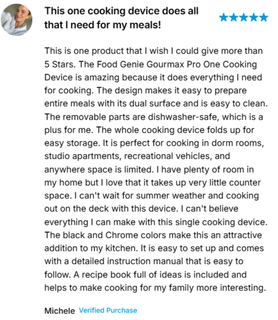 Gourmax Pro customer reviews