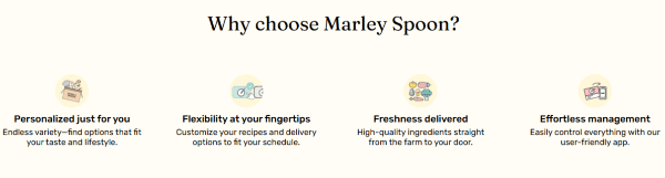 Marley Spoon Meal Kit why choose