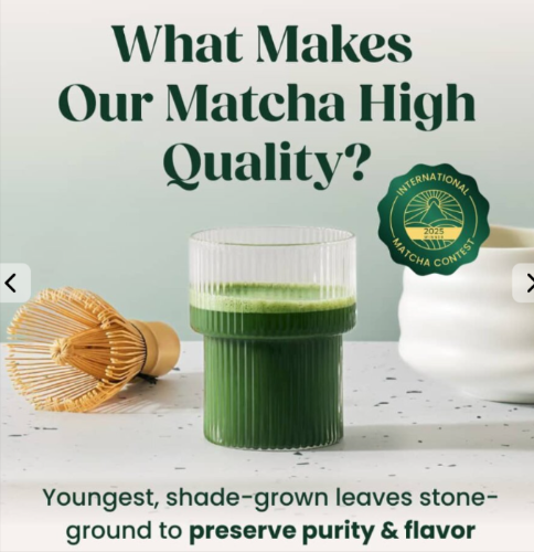 Matcha Ozoku Tea ingredients