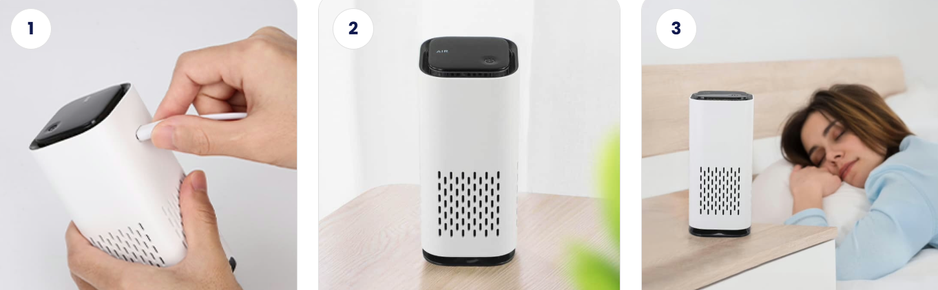 Mini Air Purifier use