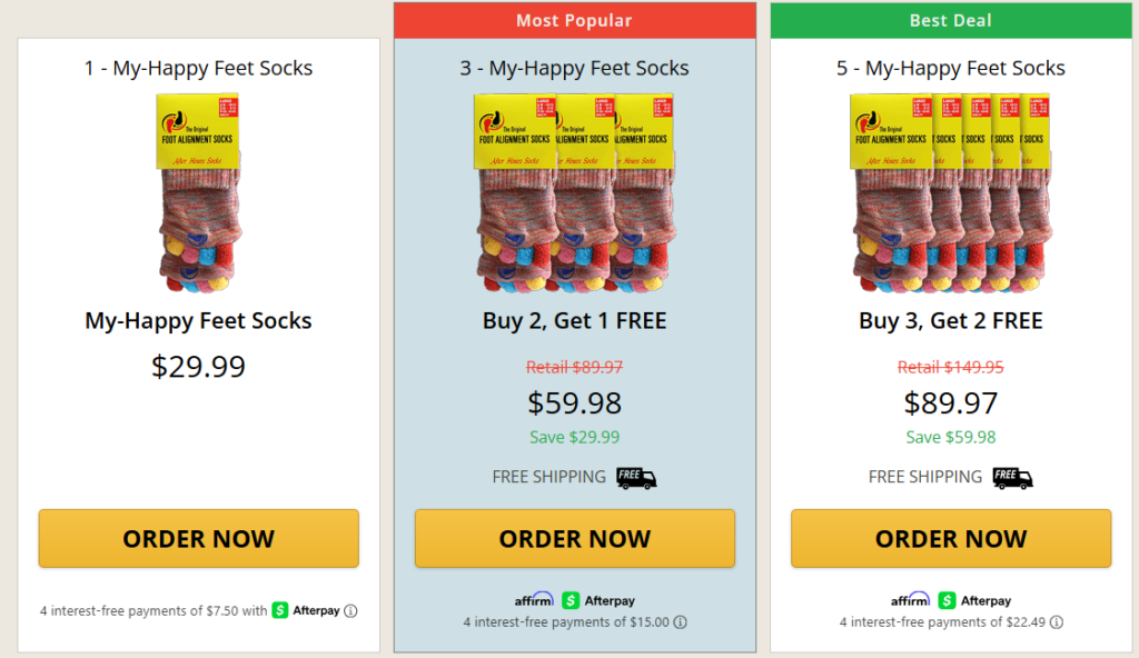 My Happy Feet Socks pricing