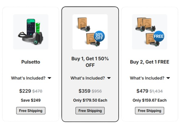Pulsetto pricing