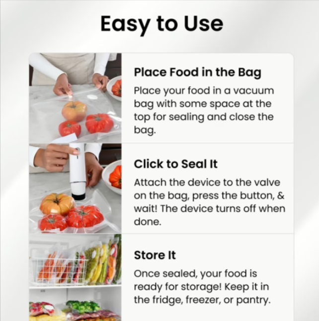 SavourFresh-Vacuum-Sealer usage