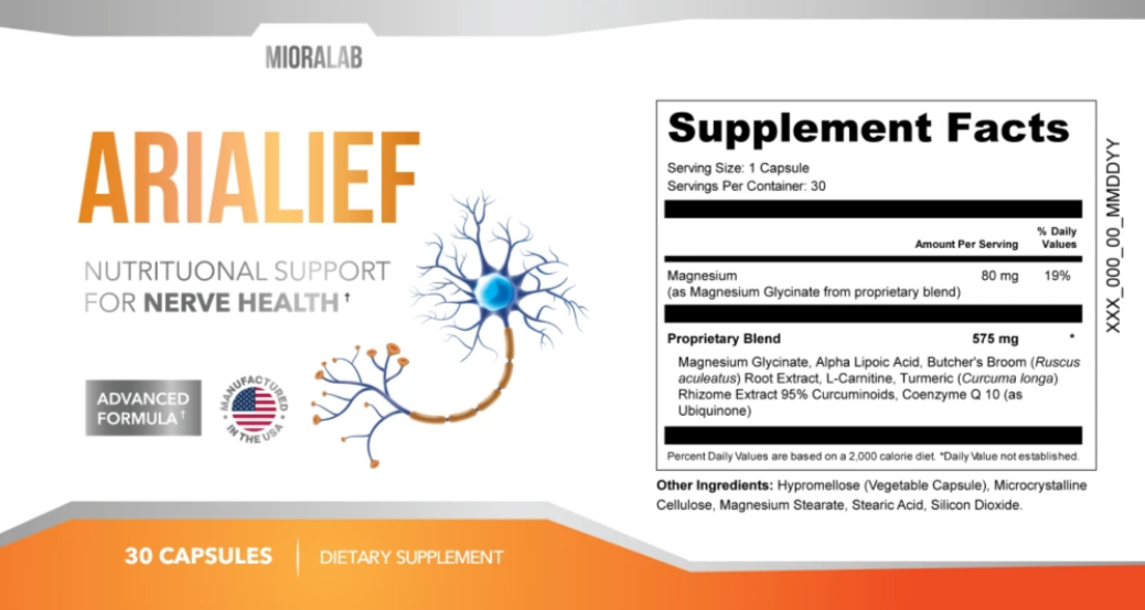Arialief supplement facts