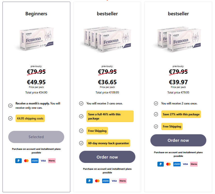 Femona-Menopause-Ireland-Pricing