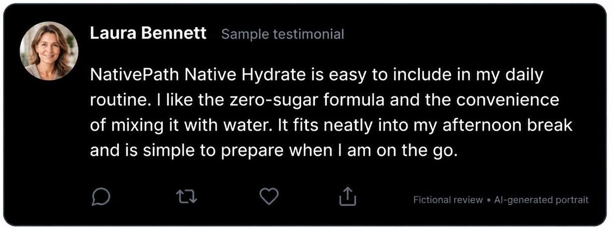 NativePath Native Hydrate customer