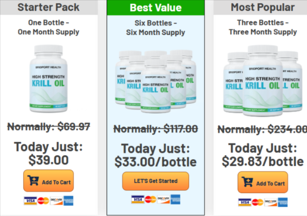 Bridport Health Krill Oil price