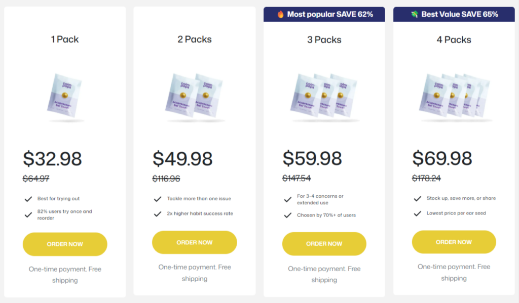 Calmpops pricing details