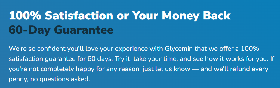Glycemin guarantee