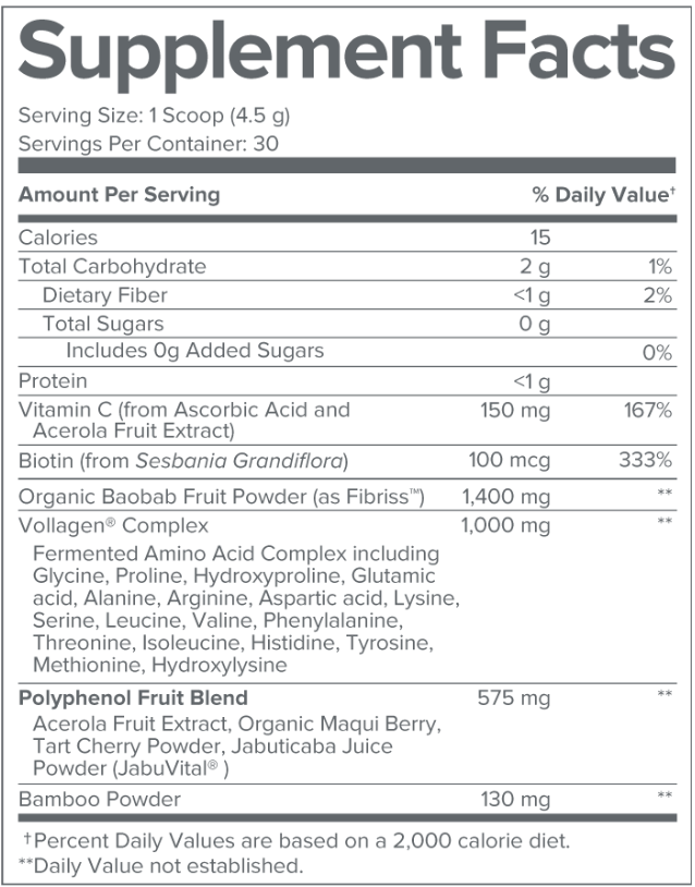 GundryMD Phyto Collagen Complex Supplement Facts