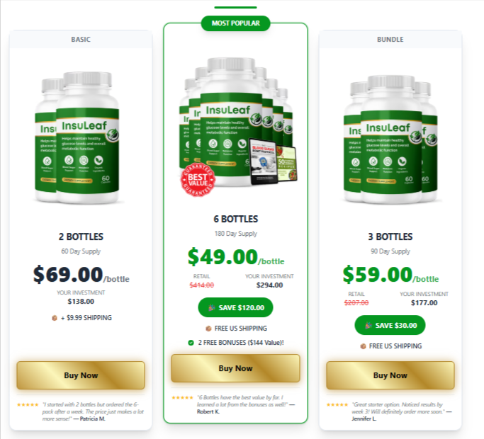 InsuLeaf pricing