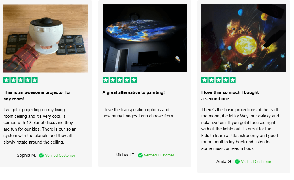 Lumi Galaxy Light Customer Reviews