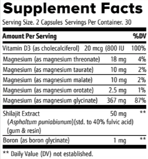 MagneSleep supplement facts