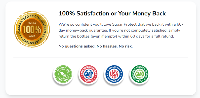 Sugar Protect Money Back