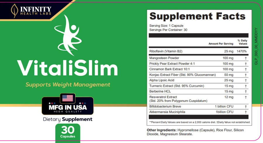 VitaliSlim Supplement Facts