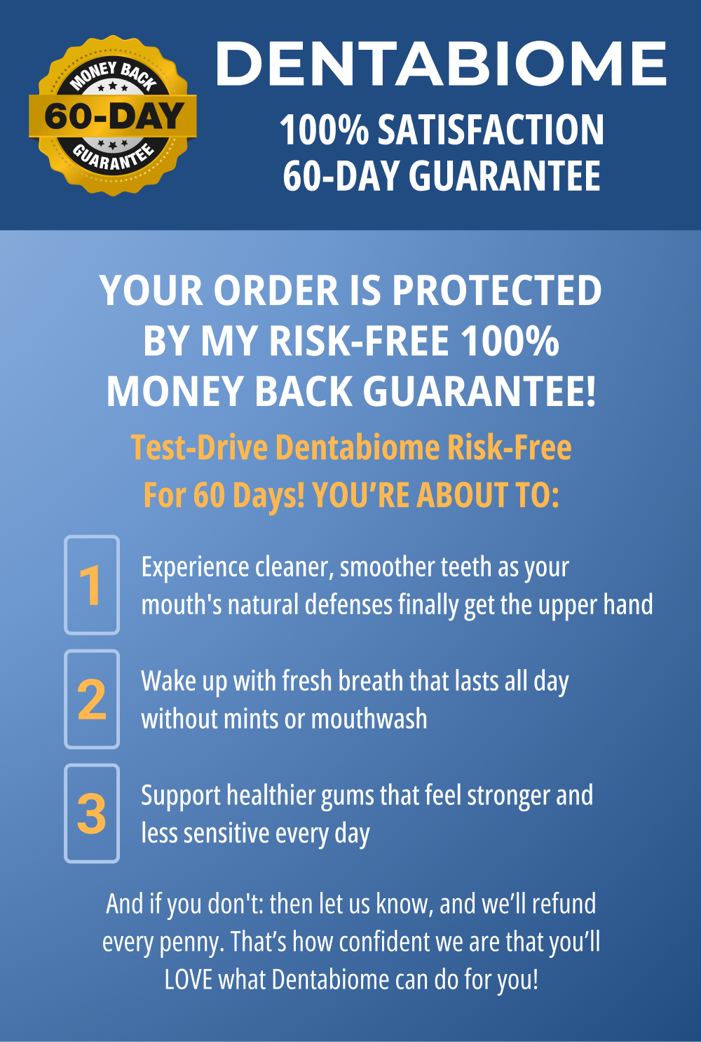 DentaBiome money back