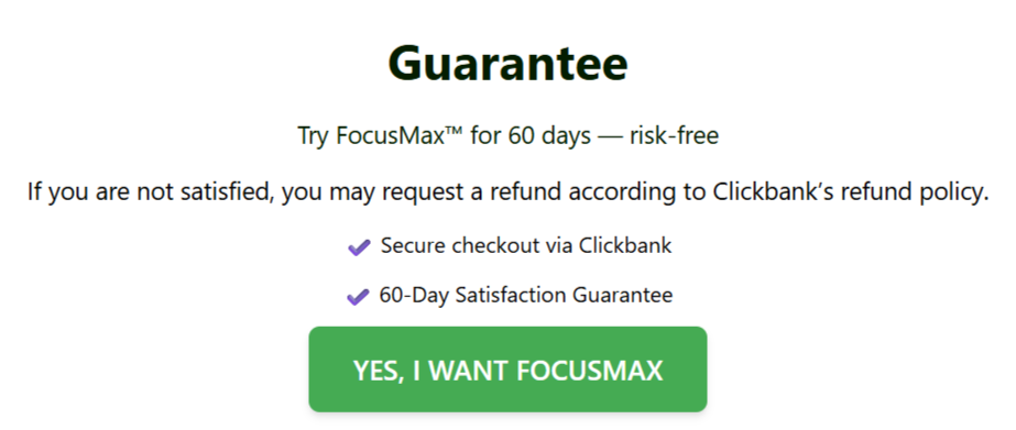 FocusMax Guarantee