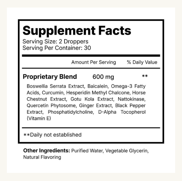 Lymph Tonic Supplement Facts