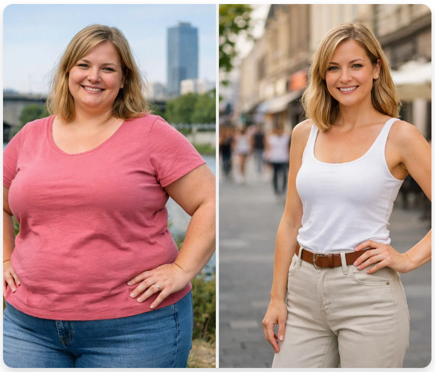 Lyvora Weight Loss Customer before and after