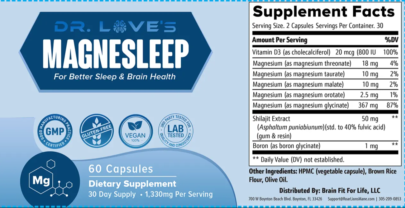 MagneSleep supplement facts