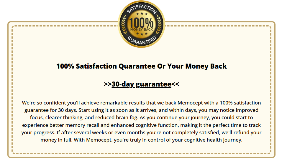 Memocept Money Back