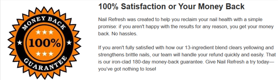 Nail Refresh guarantee