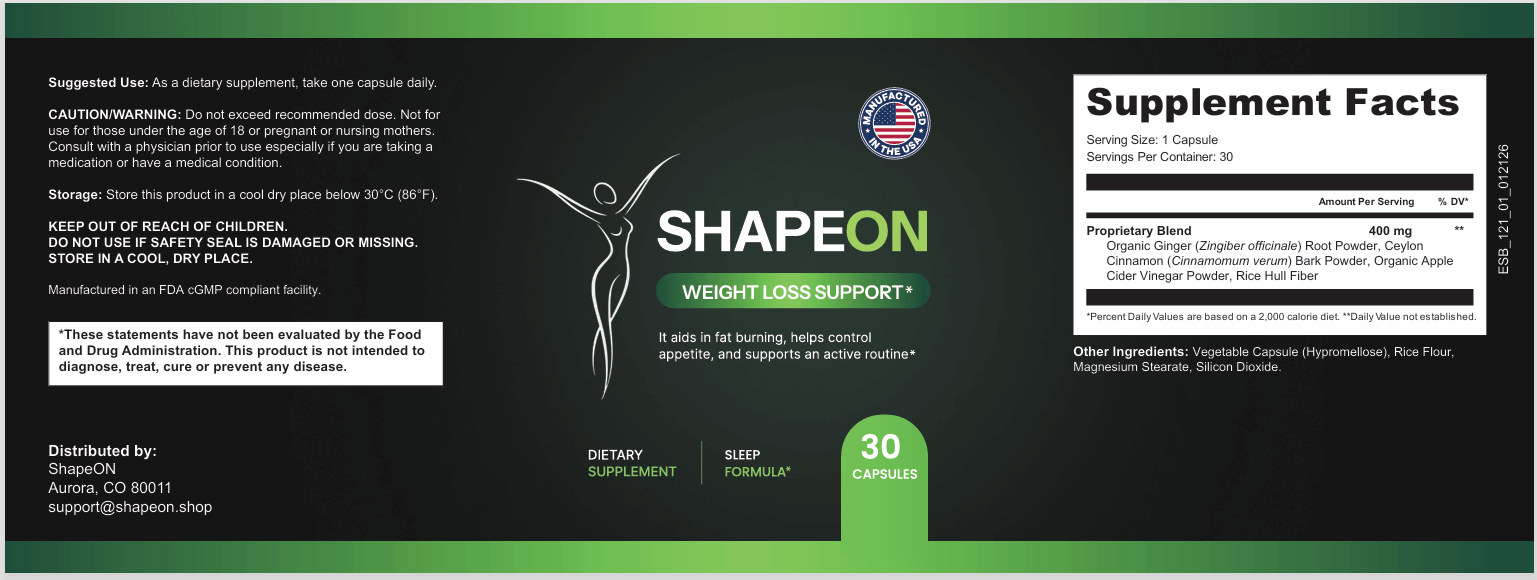 ShapeOn-Supplement-Facts