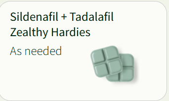 Sildenafil + Tadalafil (Zealthy Hardies)
