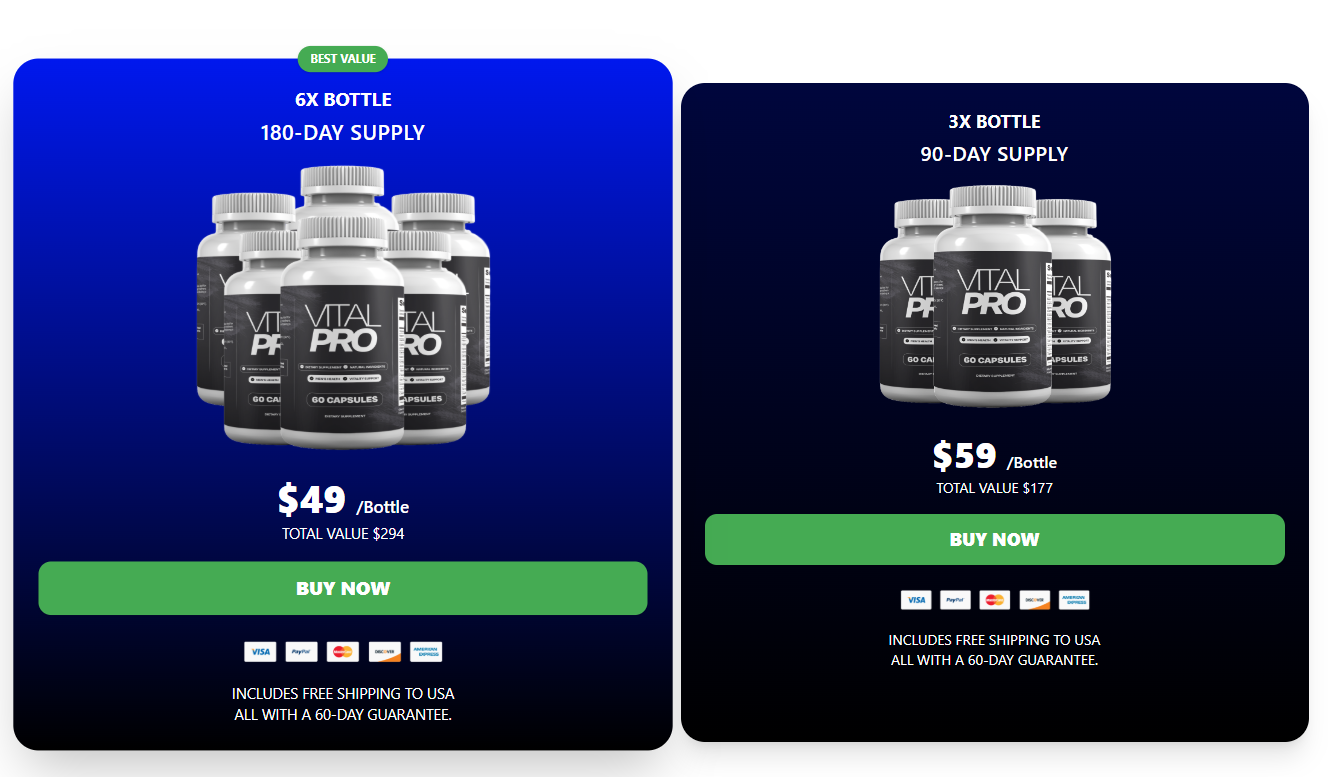 VitalPro Pricing Details