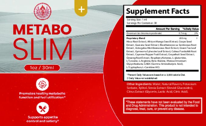 MetaboSlim Supplement Fact