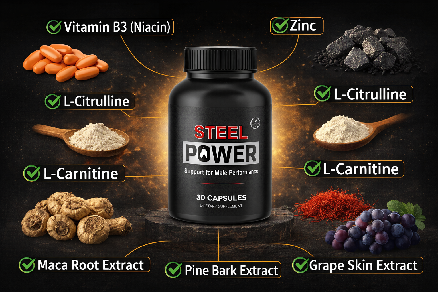 Steel Power dietary supplement ingredients