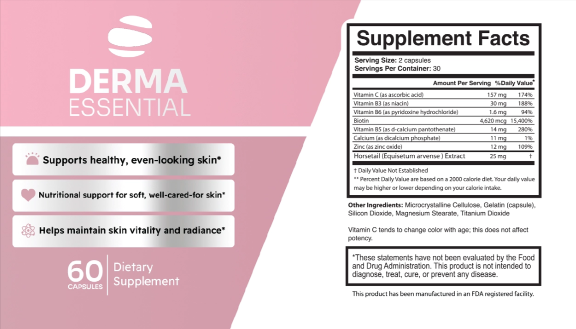 Derma-Essential_Supplement Facts