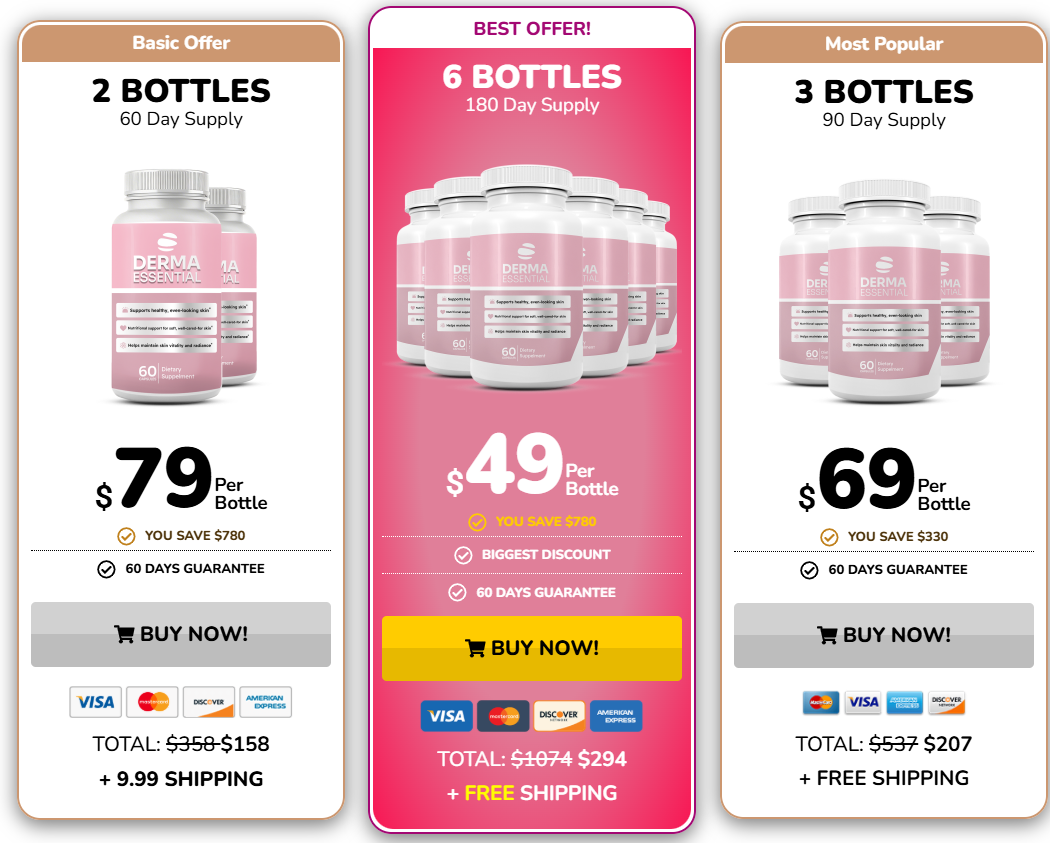 Derma Essentials Pricing