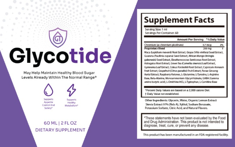GlycoTide Supplement Facts