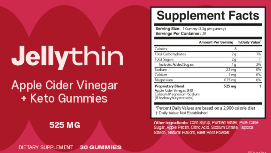 JellyThin Supplement Facts