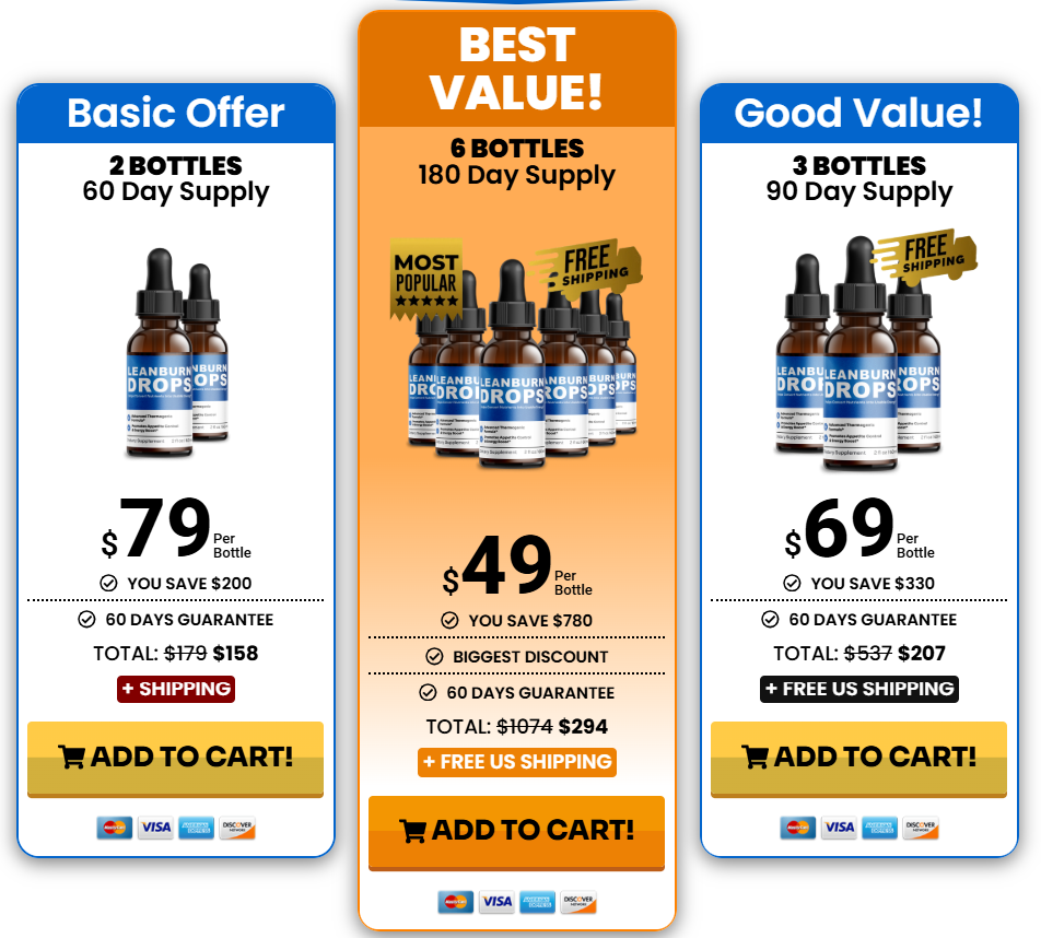 LeanBurn Drops Pricing