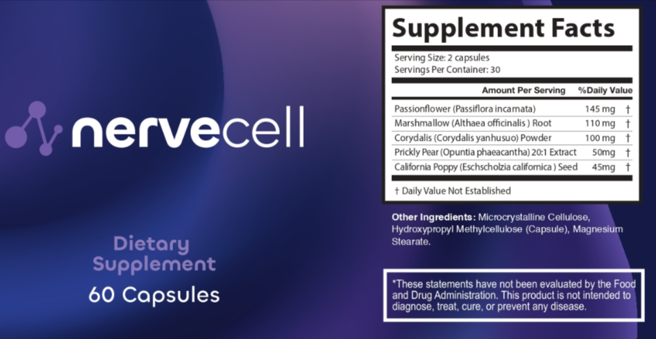 NerveCell Supplement Facts