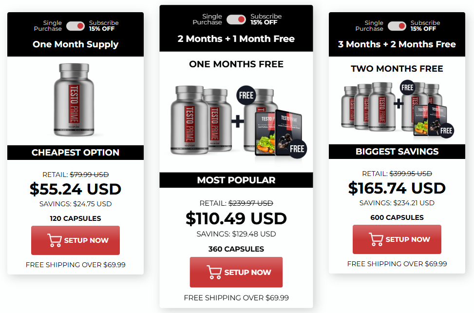 TestoPrime-Pricing
