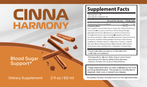 Cinna Harmony supplement fact