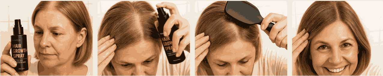 HaloGrow Hairspray usage