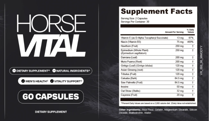 Horse Vital Supplement Facts