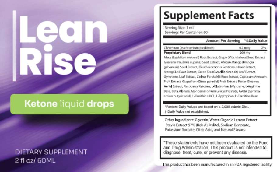 LeanRise supplement fact