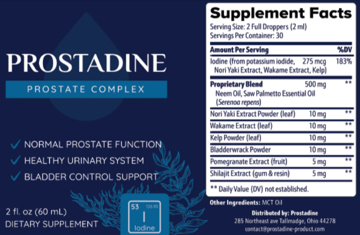 Prostadine supplementfacts