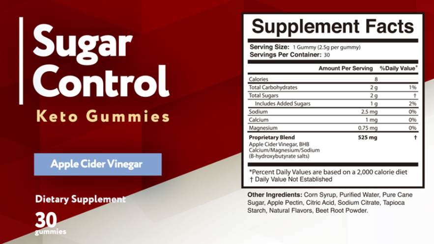 Sugar Control Supplement Facts