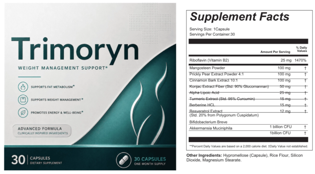 Trimoryn supplement facts