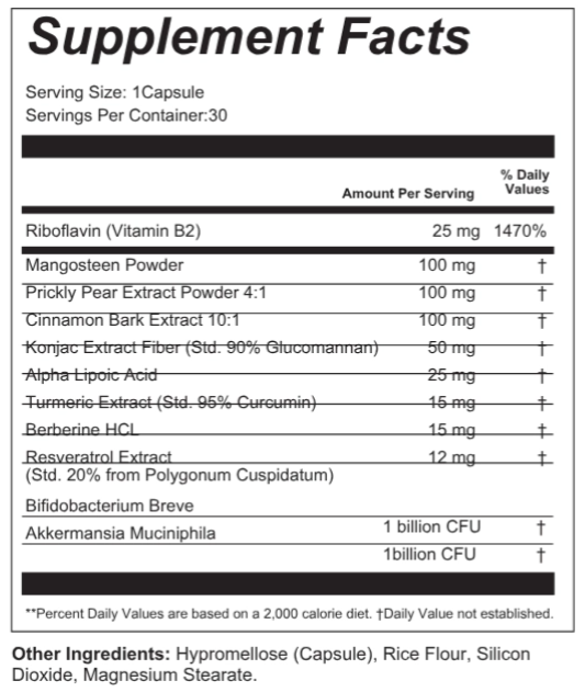 Trimoryn supplement facts