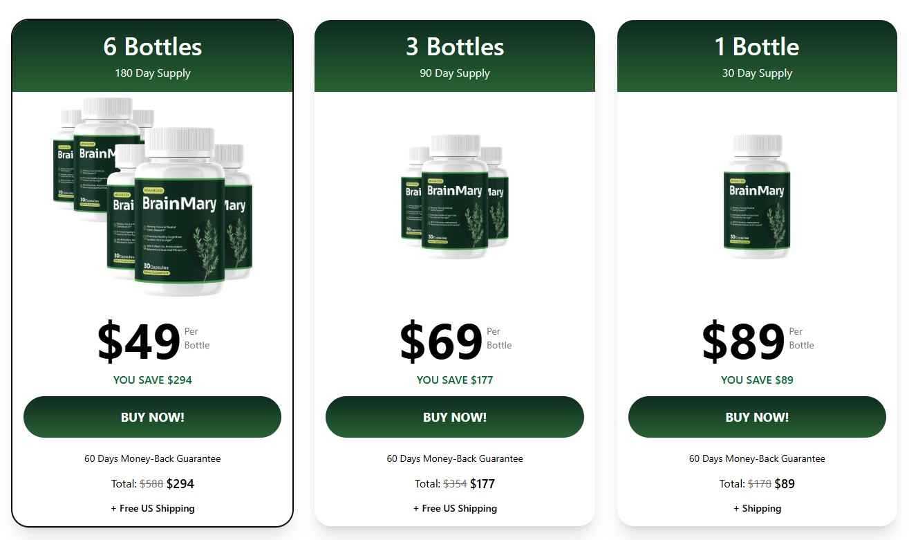 BrainMary Pricing